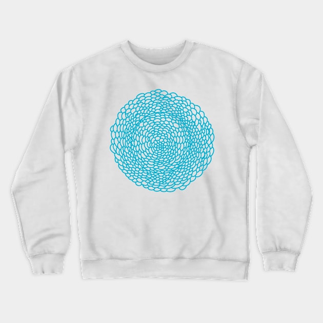 Blue Mandala Crewneck Sweatshirt by Manitarka